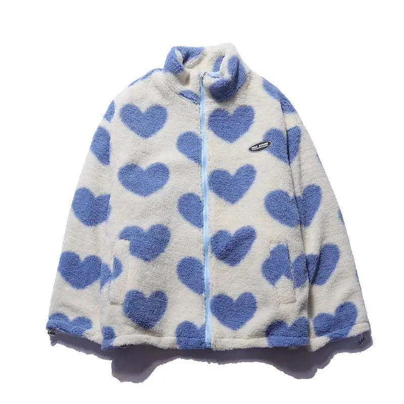 Rosa | Chaqueta reversible con corazones