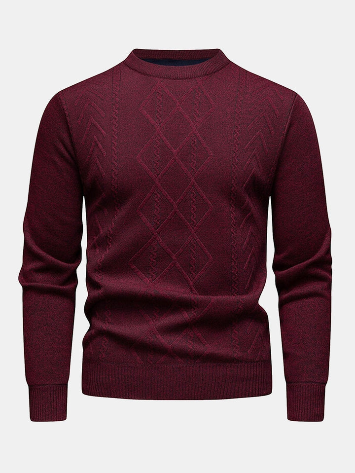 Rosendo | Jersey jacquard con patrón geométrico