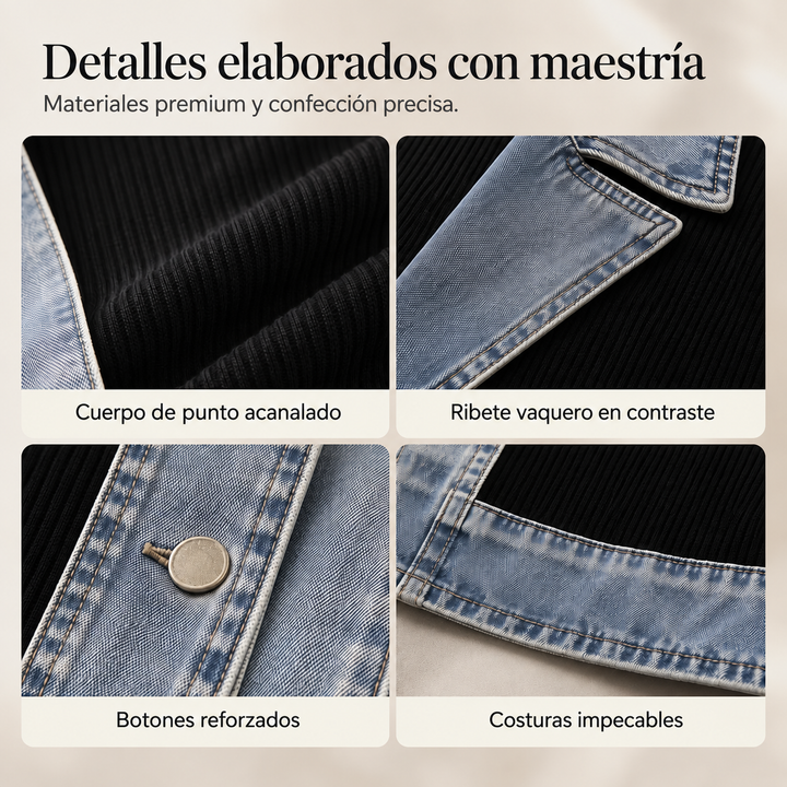 Salomé | Chaqueta vaquera boho de patchwork