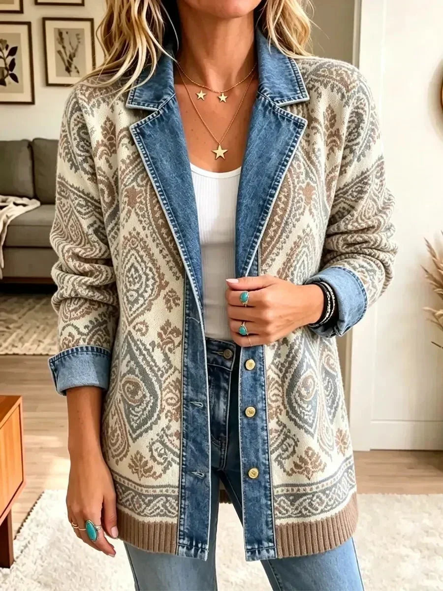 Salomé | Chaqueta vaquera boho de patchwork