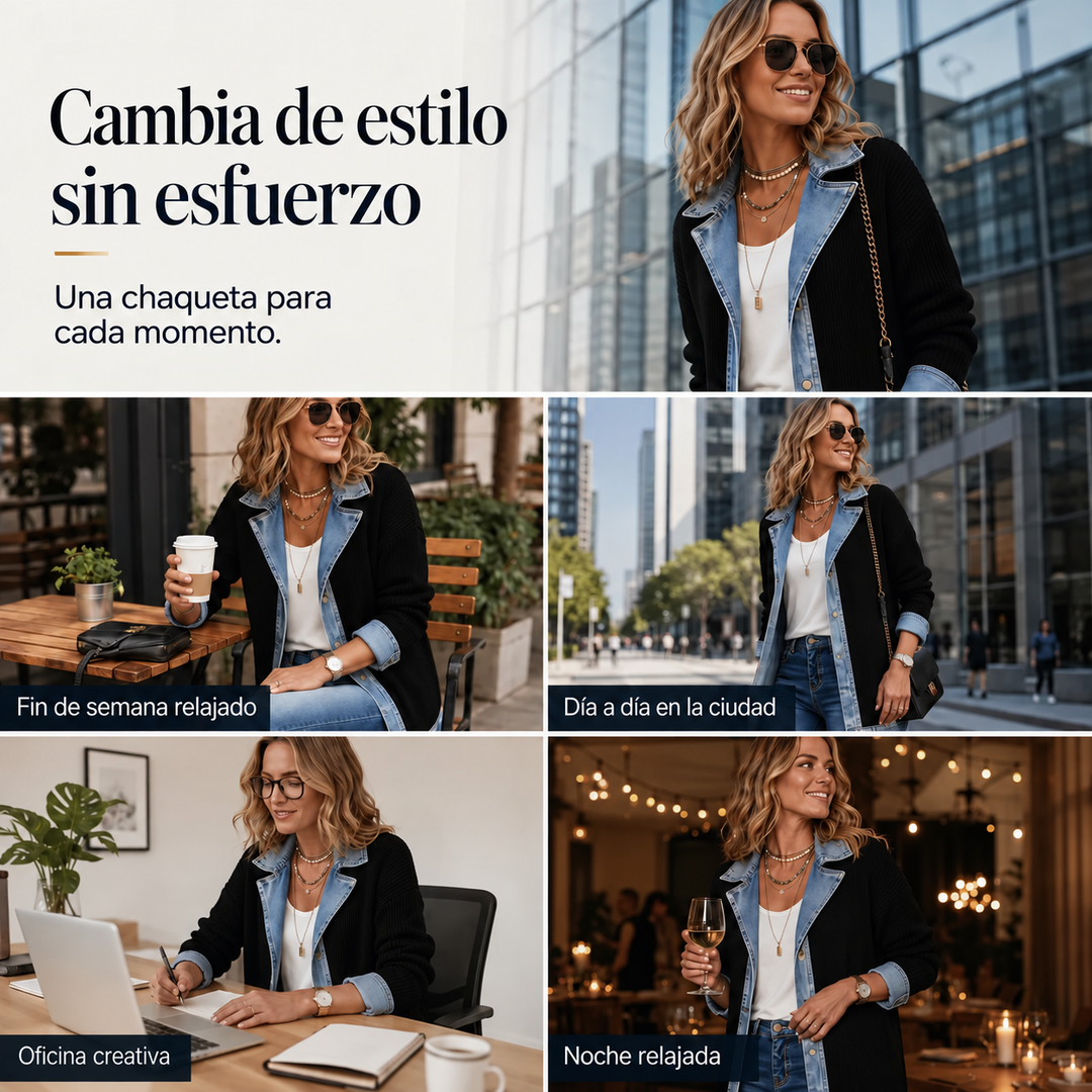 Salomé | Chaqueta vaquera boho de patchwork