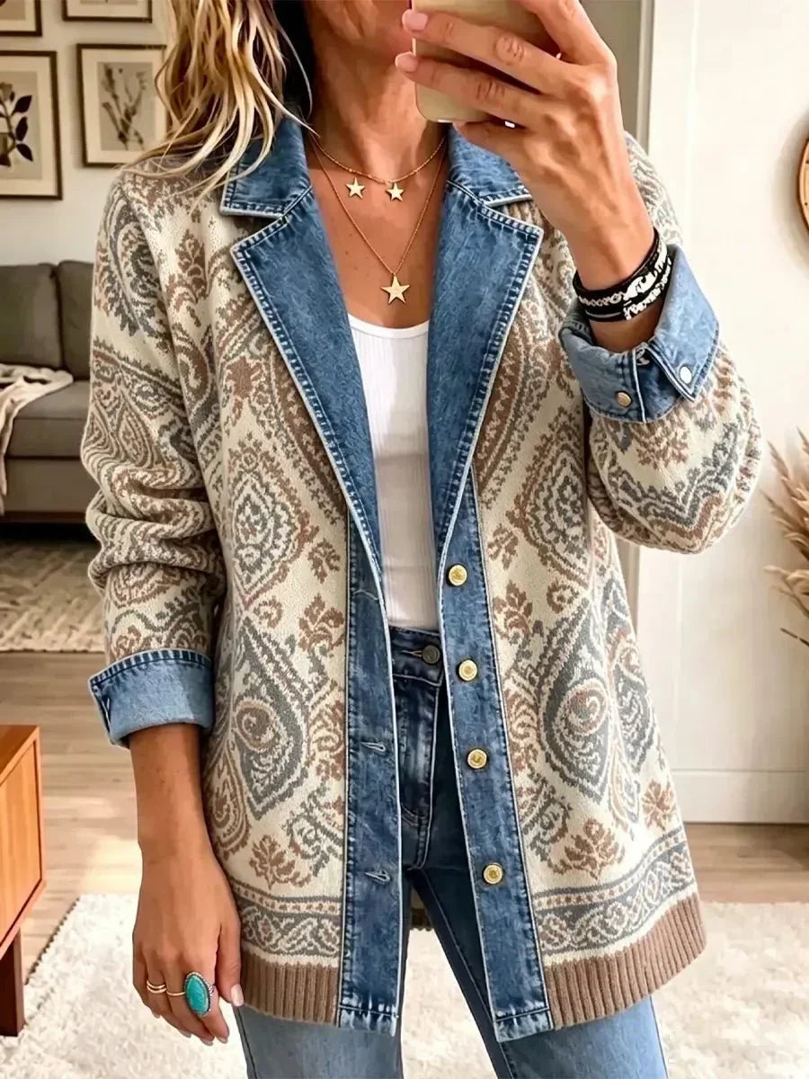 Salomé | Chaqueta vaquera boho de patchwork