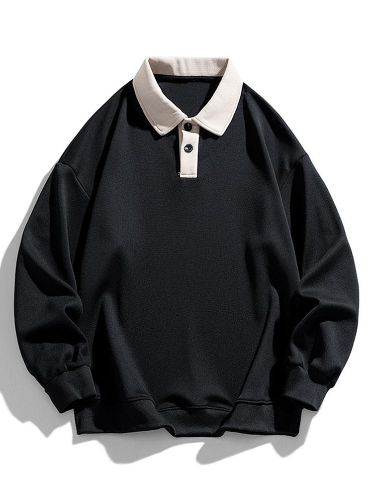 Samuel | Sudadera polo con detalles en contraste y textura gofre