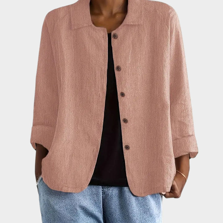 Sandra | Chaqueta de lino con botones