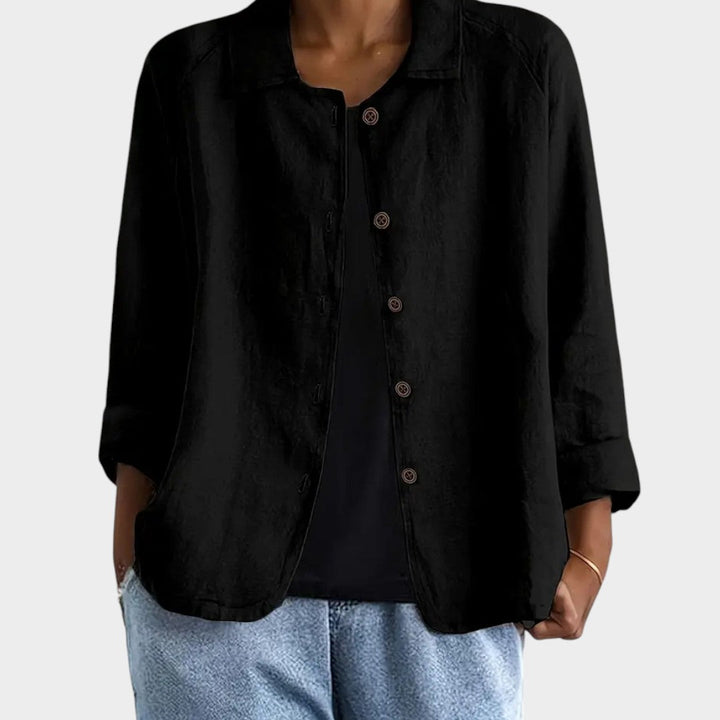 Sandra | Chaqueta de lino con botones