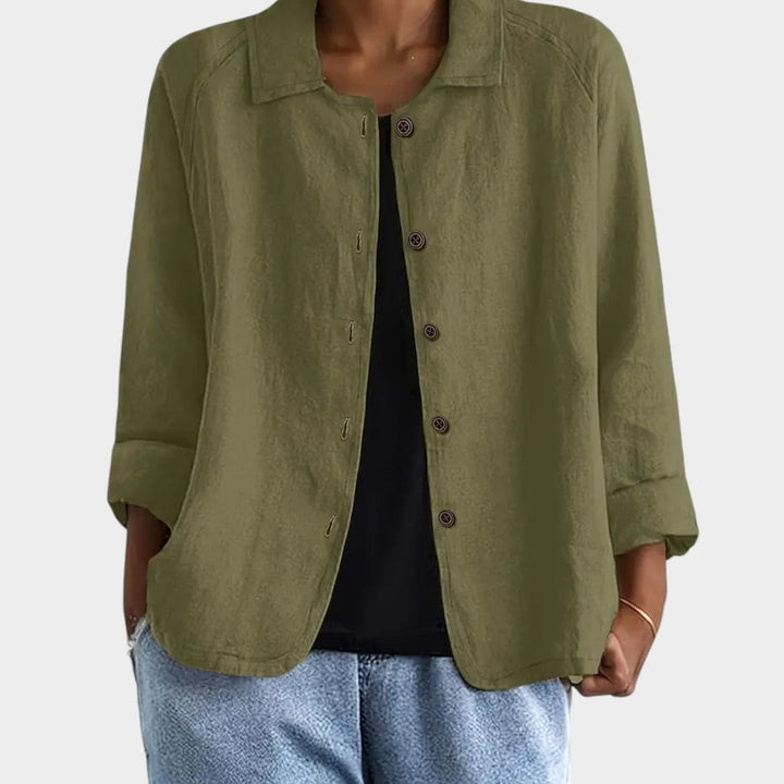 Sandra | Chaqueta de lino con botones
