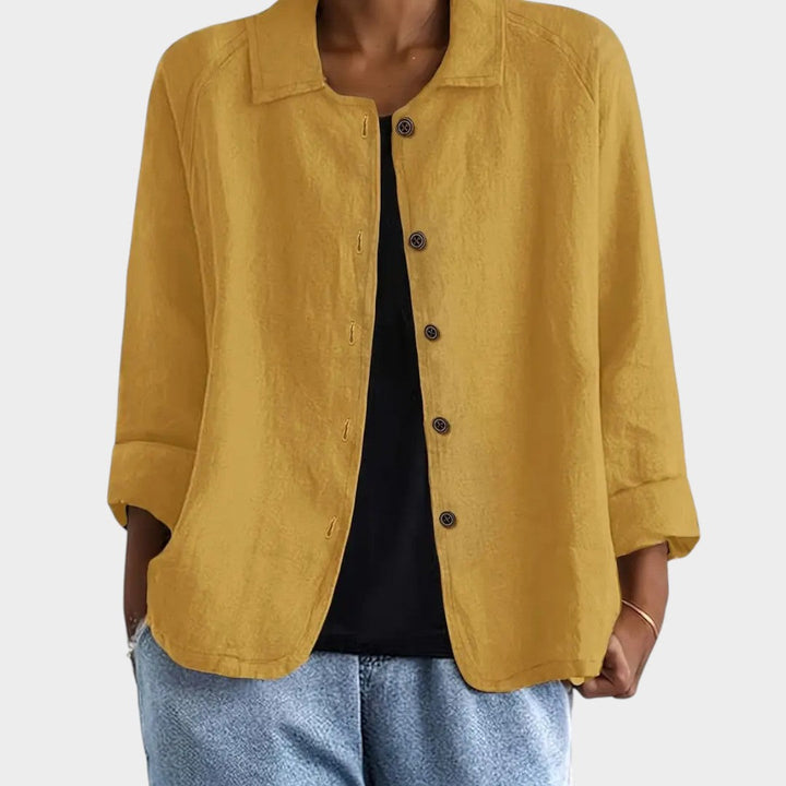 Sandra | Chaqueta de lino con botones