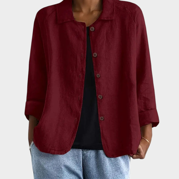 Sandra | Chaqueta de lino con botones