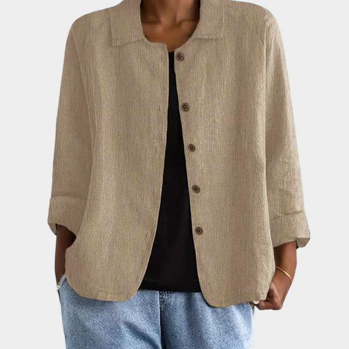 Sandra | Chaqueta de lino con botones