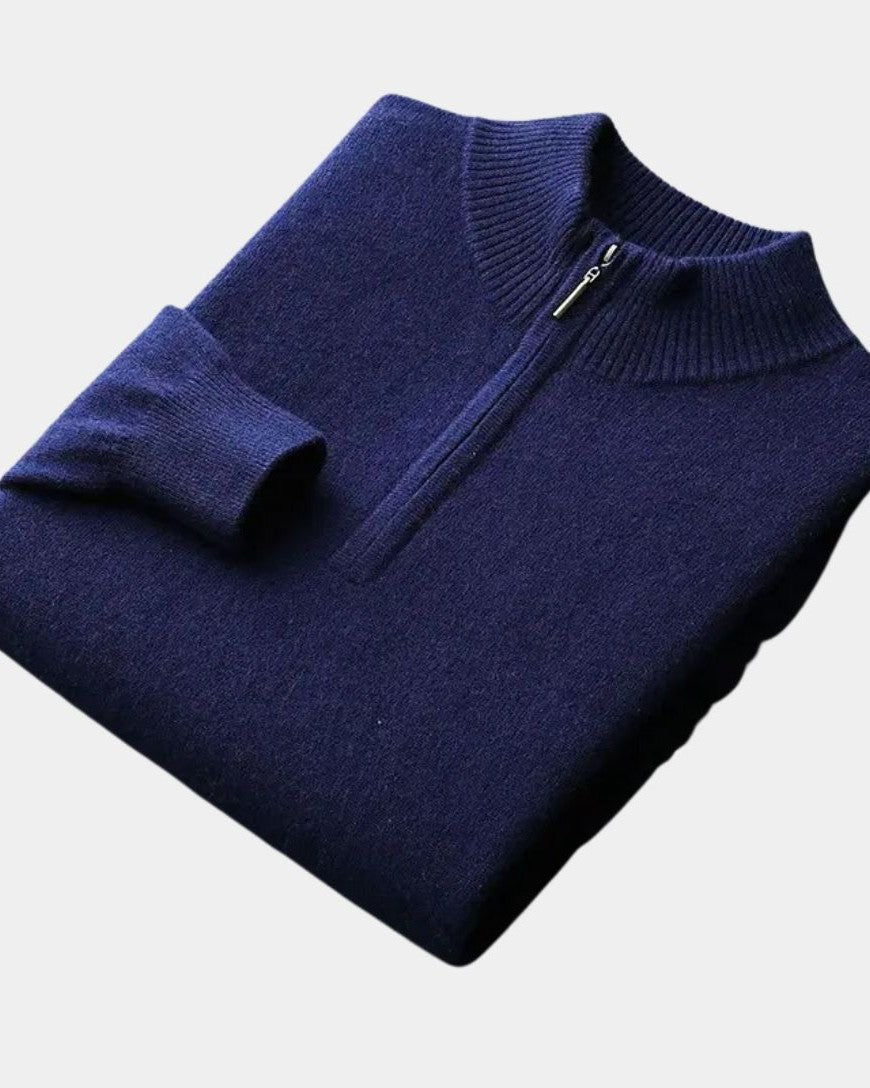 Santiago | Jersey color crudo con media cremallera