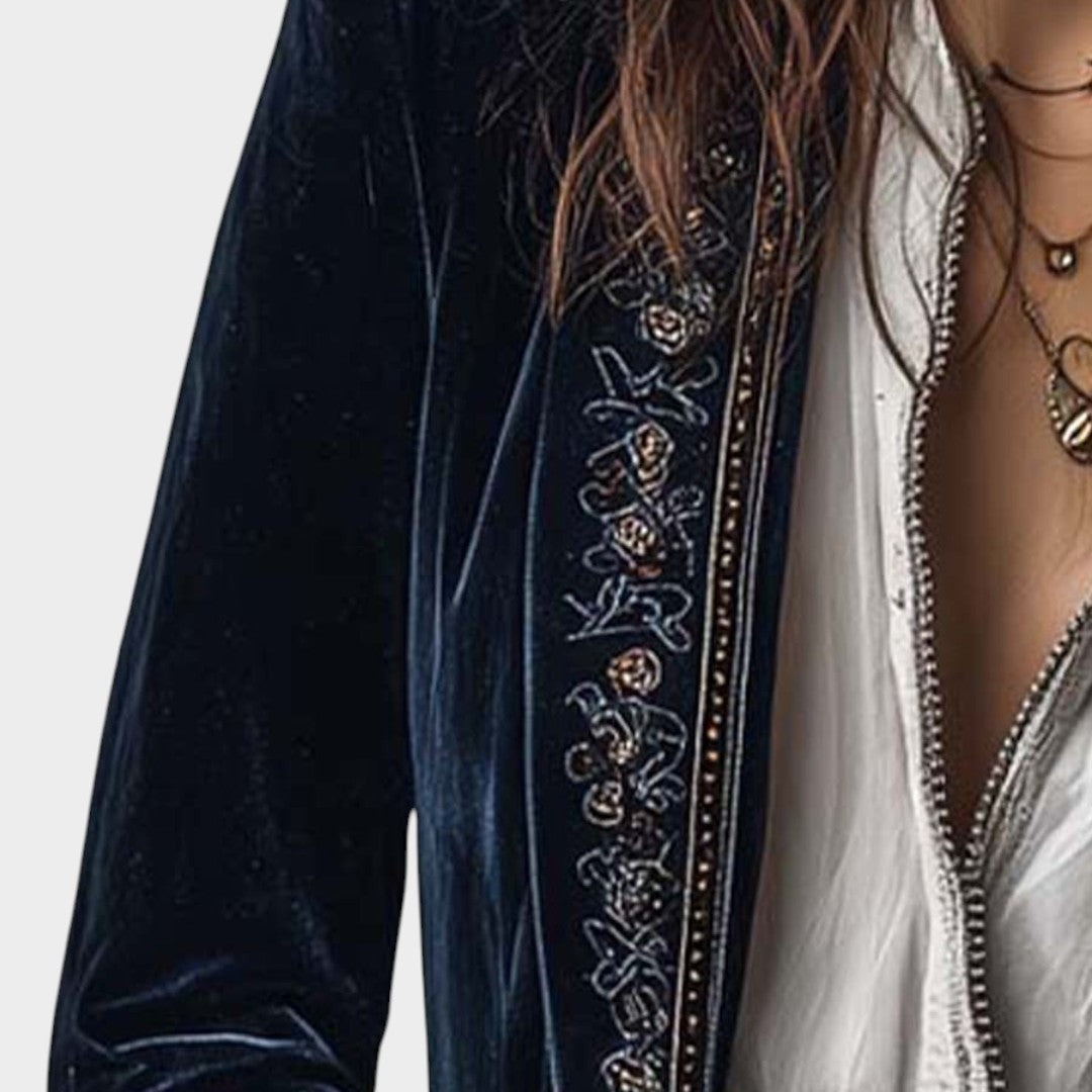 Saray | Chaqueta de terciopelo con bordados