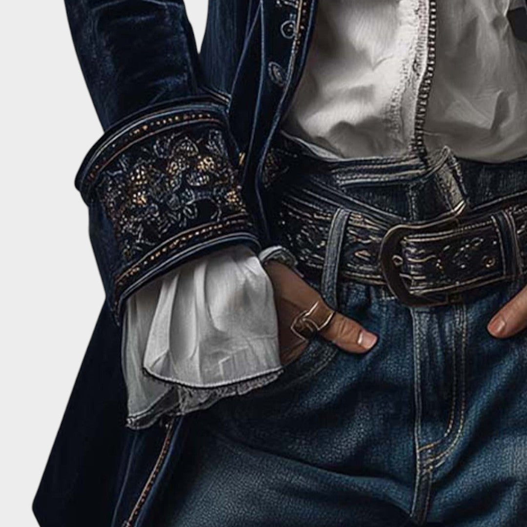 Saray | Chaqueta de terciopelo con bordados