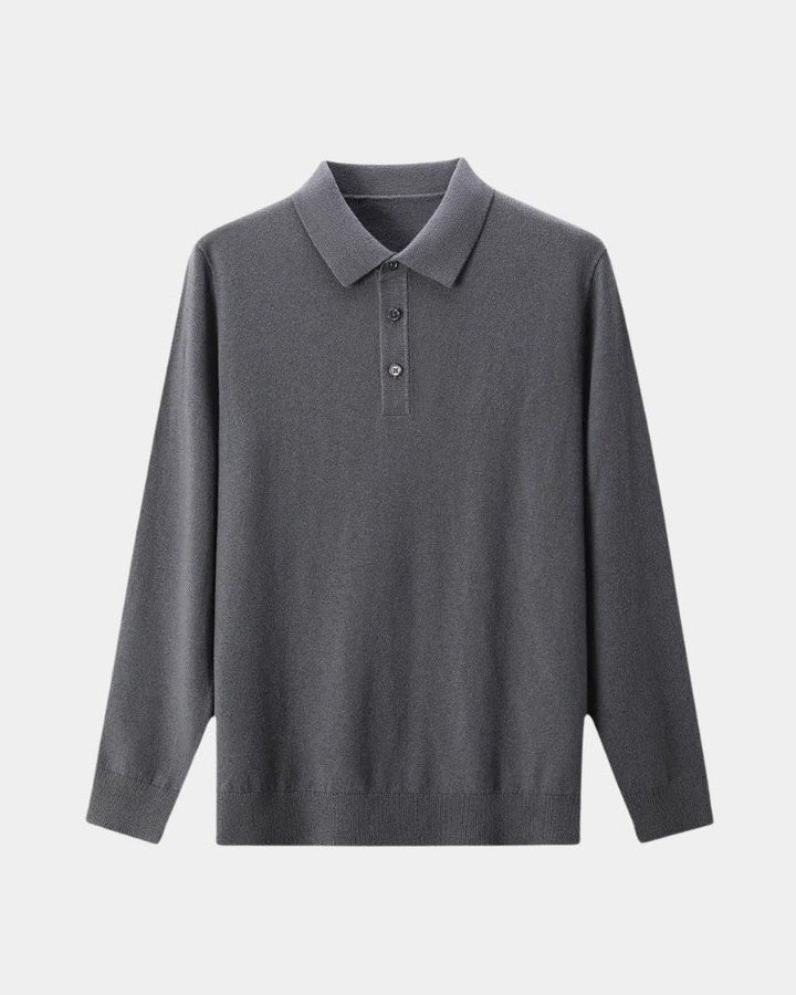 Saturnino | Polo gris de manga larga