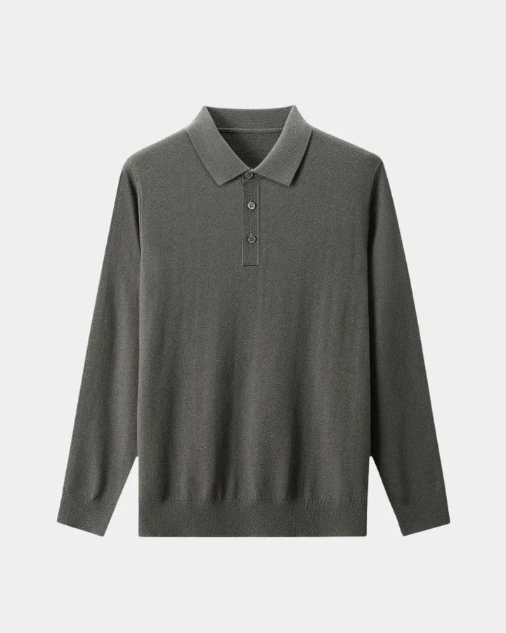 Saturnino | Polo gris de manga larga