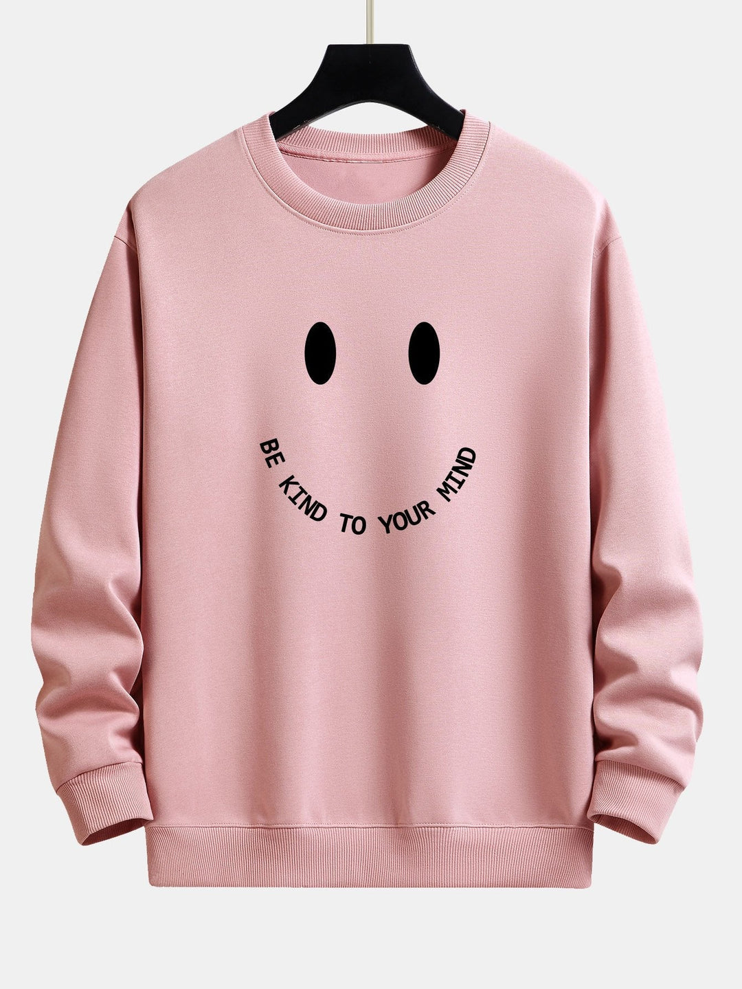 Saúl | Sudadera con smileys y estampado de texto y corte relajado