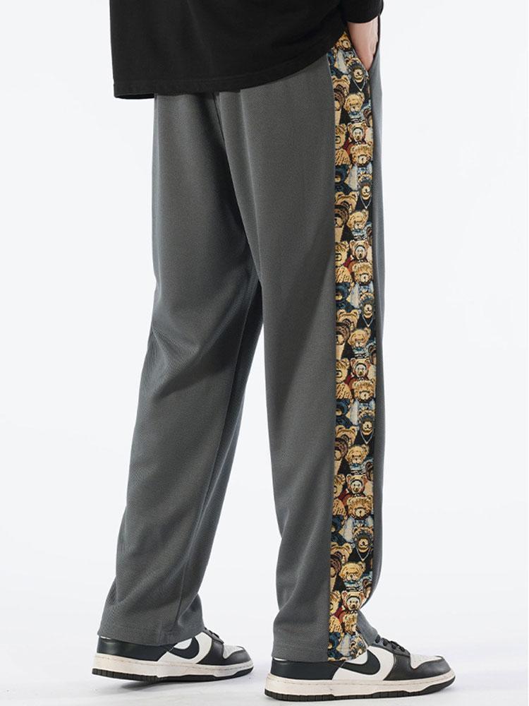Segismundo | Pantalón de pernera recta con estampado de oso