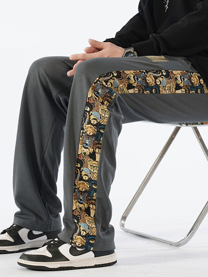 Segismundo | Pantalón de pernera recta con estampado de oso
