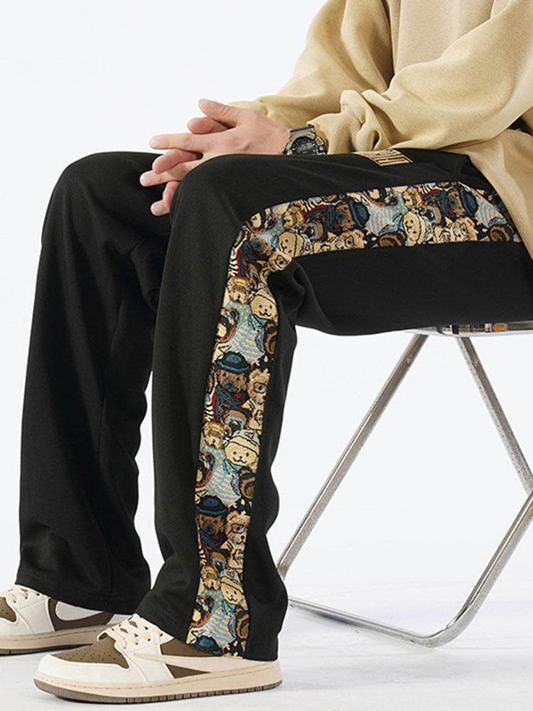 Segismundo | Pantalón de pernera recta con estampado de oso