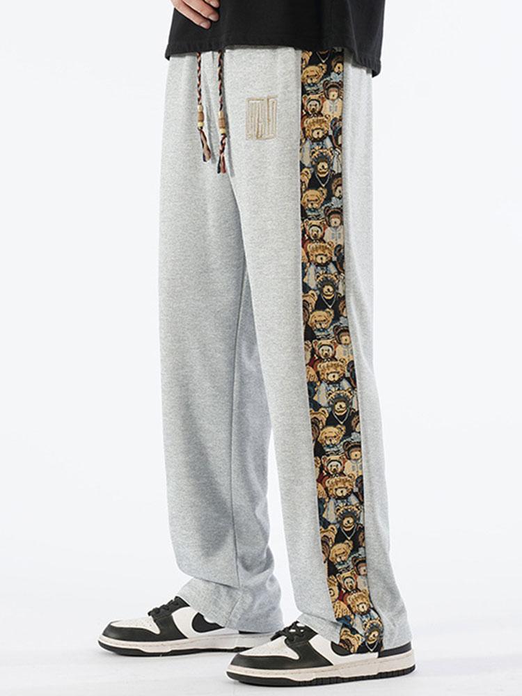 Segismundo | Pantalón de pernera recta con estampado de oso
