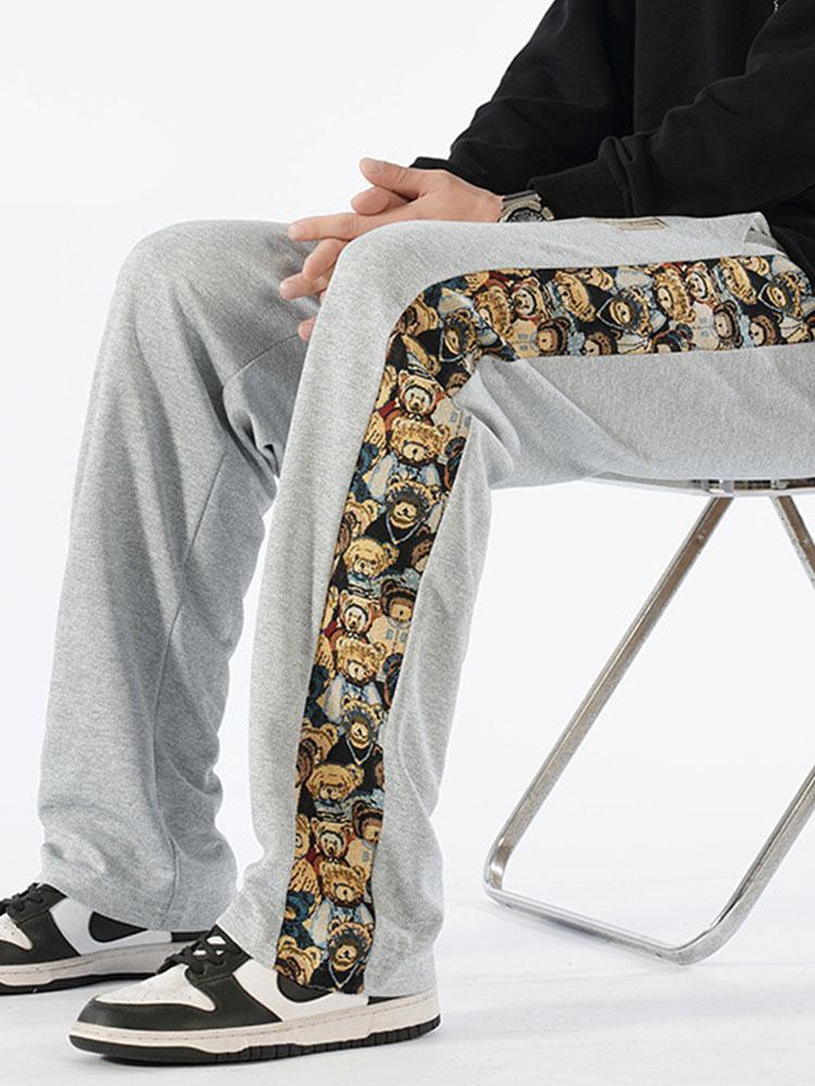 Segismundo | Pantalón de pernera recta con estampado de oso