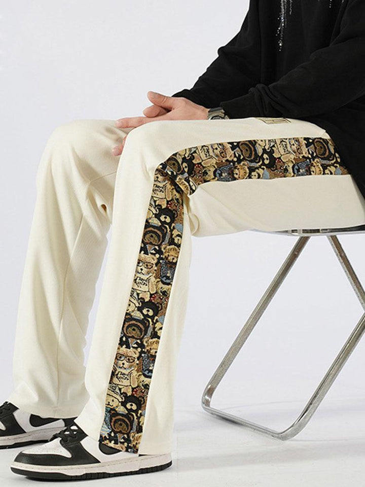 Segismundo | Pantalón de pernera recta con estampado de oso
