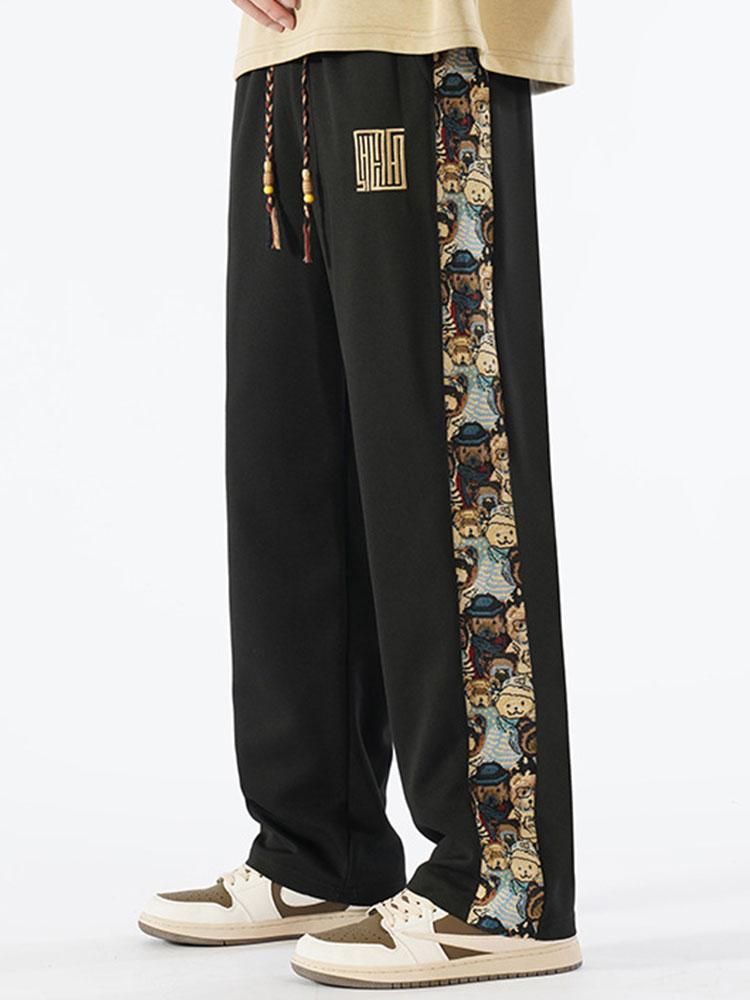 Segismundo | Pantalón de pernera recta con estampado de oso