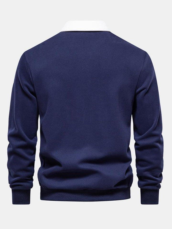Sergio | Sudadera con detalles en contraste y cuello polo