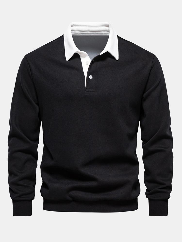 Sergio | Sudadera con detalles en contraste y cuello polo