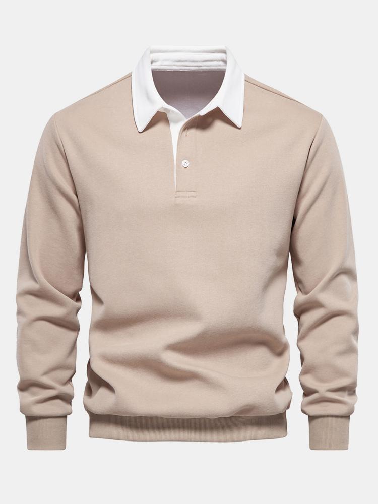 Sergio | Sudadera con detalles en contraste y cuello polo