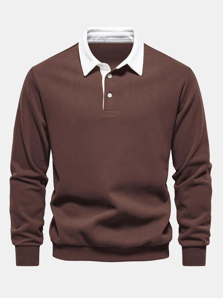 Sergio | Sudadera con detalles en contraste y cuello polo