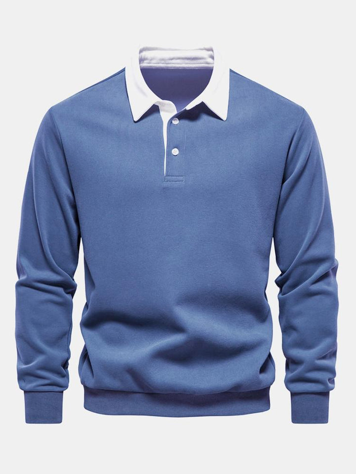Sergio | Sudadera con detalles en contraste y cuello polo