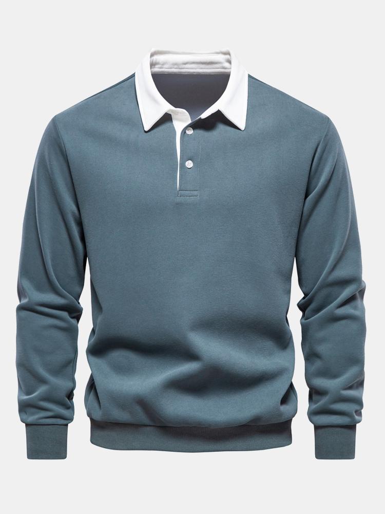 Sergio | Sudadera con detalles en contraste y cuello polo