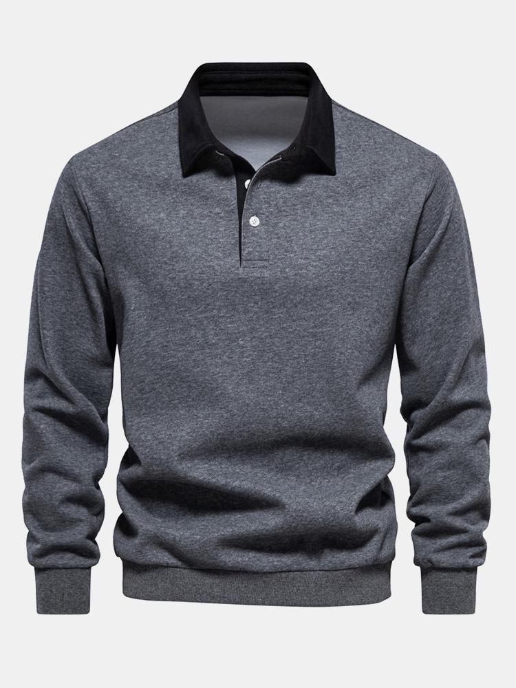 Sergio | Sudadera con detalles en contraste y cuello polo