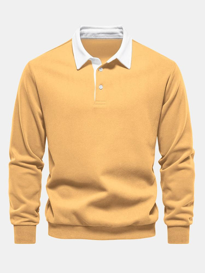 Sergio | Sudadera con detalles en contraste y cuello polo