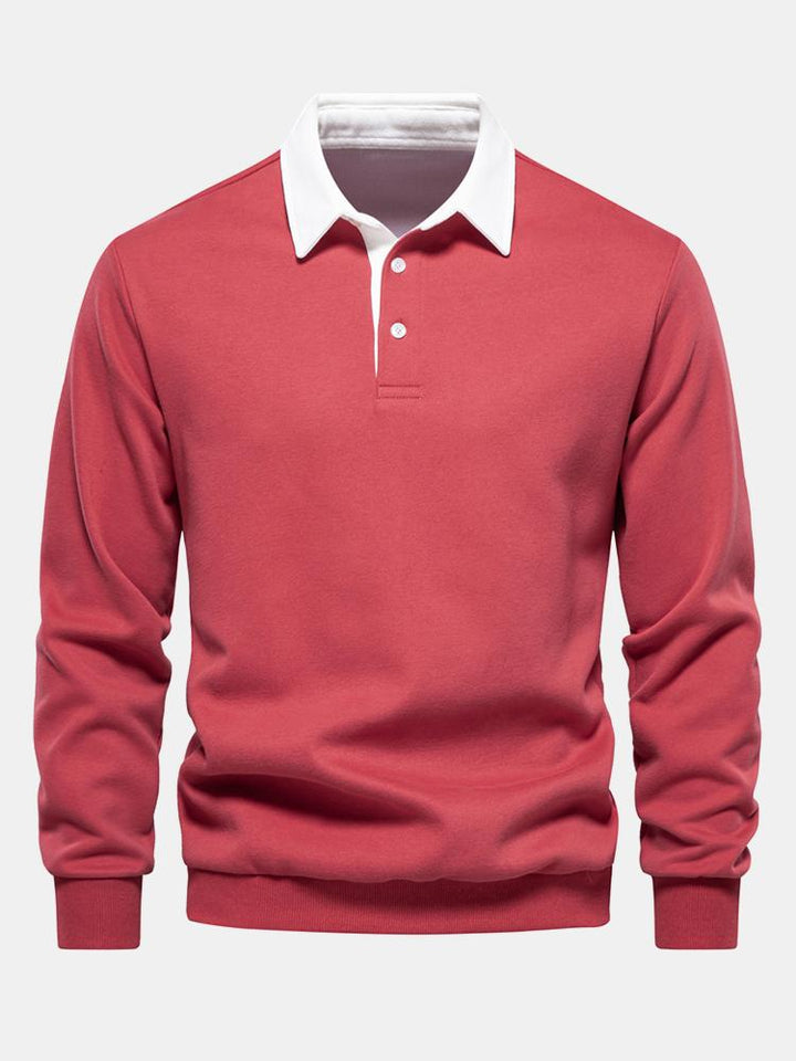 Sergio | Sudadera con detalles en contraste y cuello polo