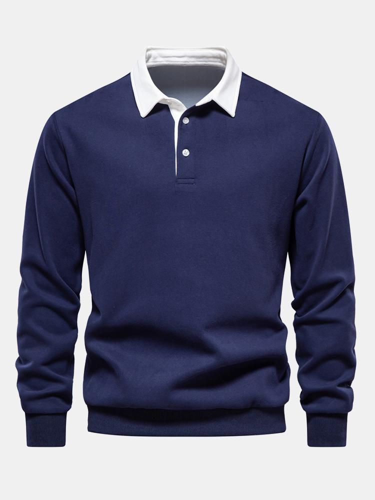 Sergio | Sudadera con detalles en contraste y cuello polo