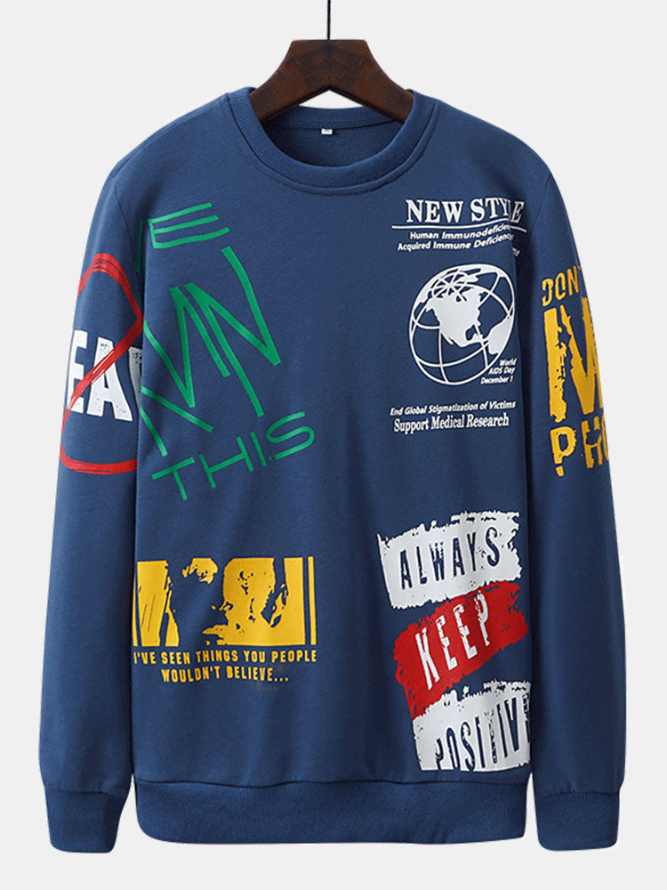 Simón | Sudadera con estampado de graffiti y texto
