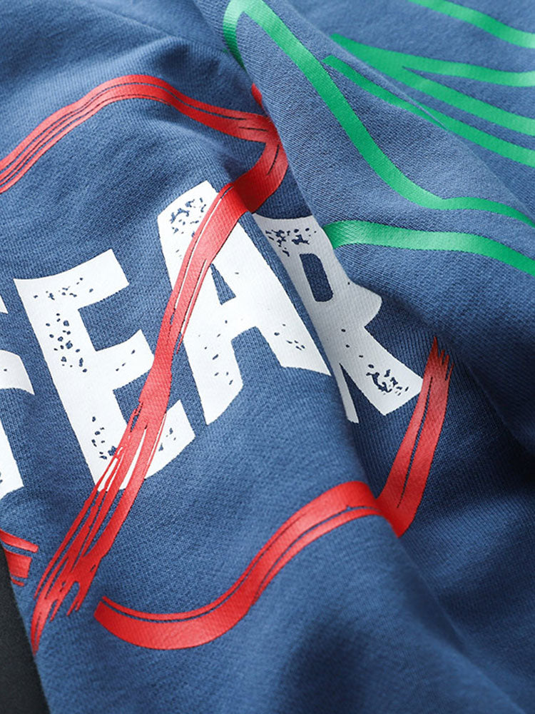 Simón | Sudadera con estampado de graffiti y texto