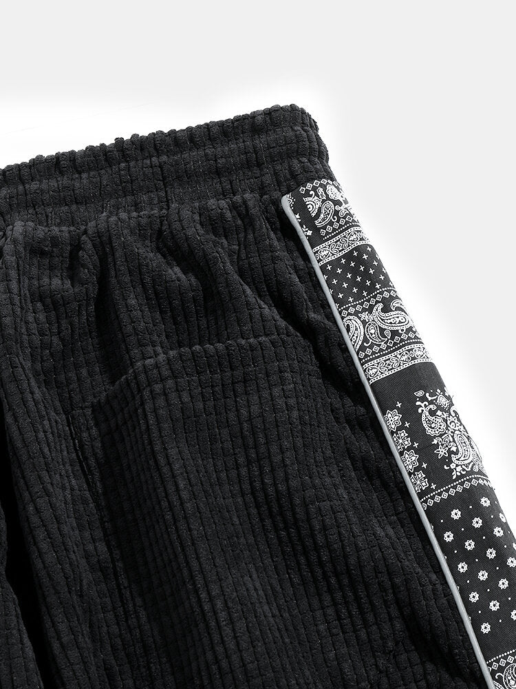 Sixto | Pantalón de pana con estampado paisley
