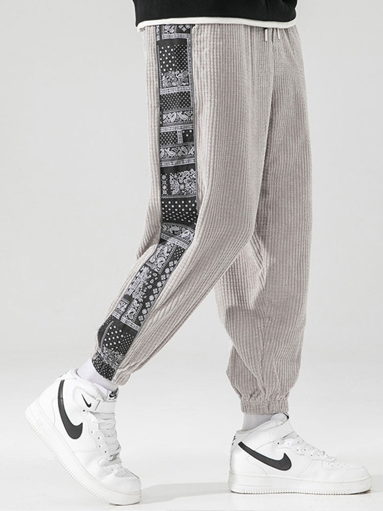 Sixto | Pantalón de pana con estampado paisley