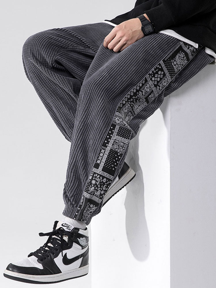 Sixto | Pantalón de pana con estampado paisley