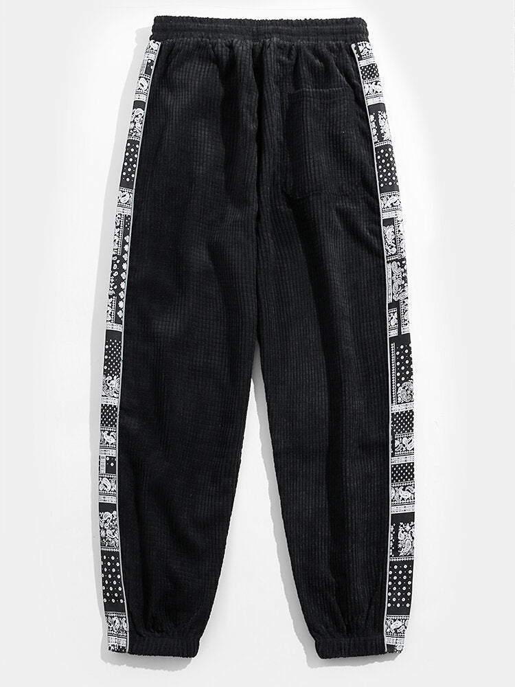 Sixto | Pantalón de pana con estampado paisley