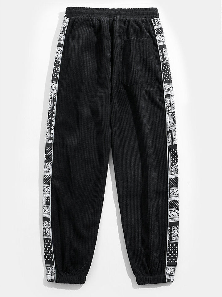 Sixto | Pantalón de pana con estampado paisley