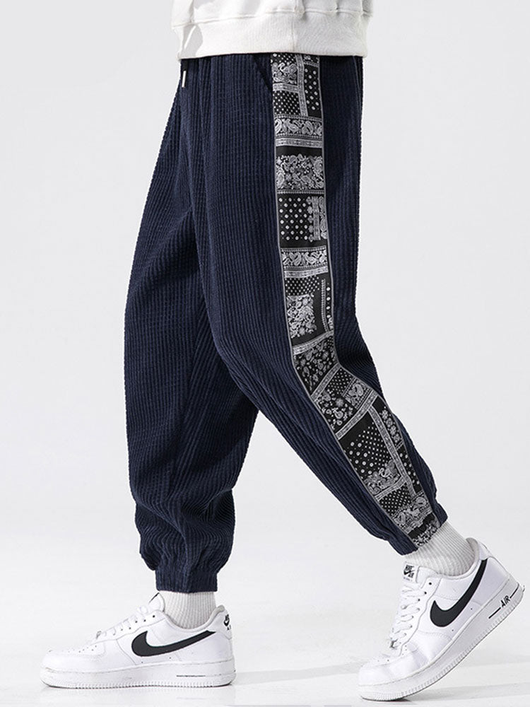 Sixto | Pantalón de pana con estampado paisley