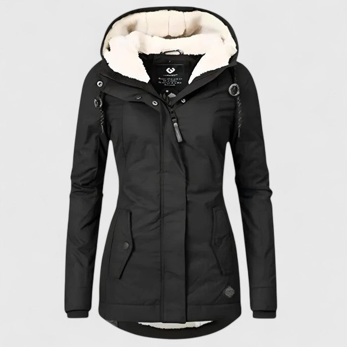 Soraya | Chaqueta impermeable larga con capucha