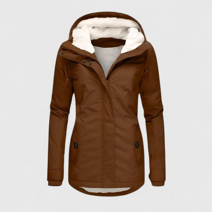 Soraya | Chaqueta impermeable larga con capucha