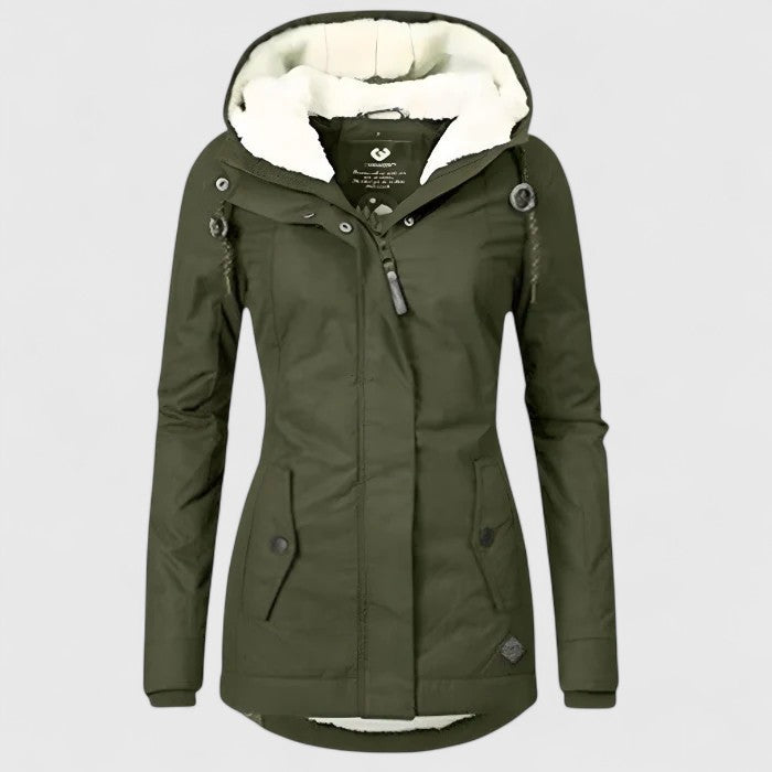 Soraya | Chaqueta impermeable larga con capucha