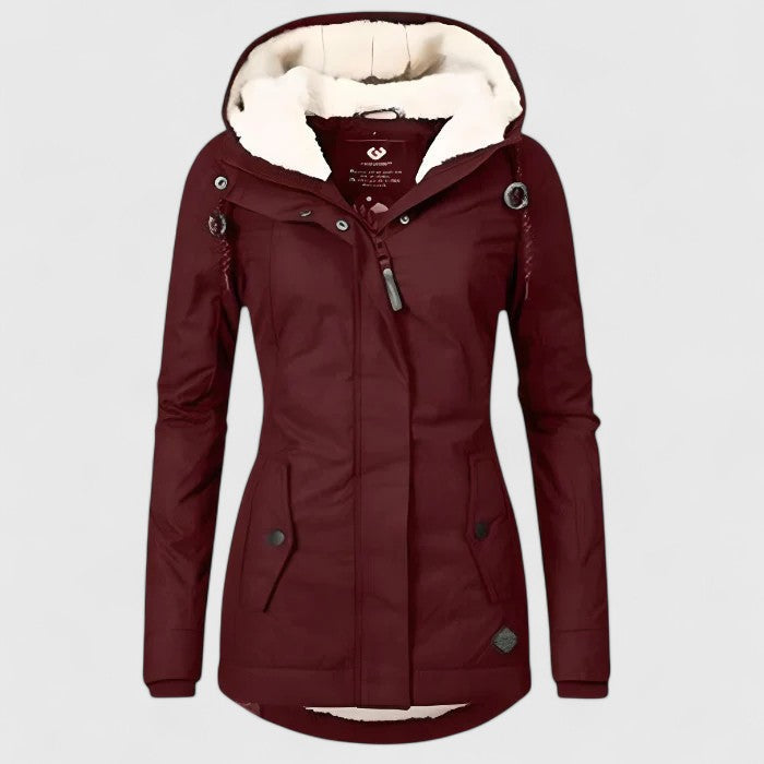 Soraya | Chaqueta impermeable larga con capucha
