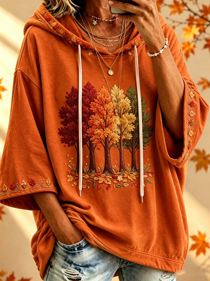 Alma | Sudadera con capucha estampada de otoño