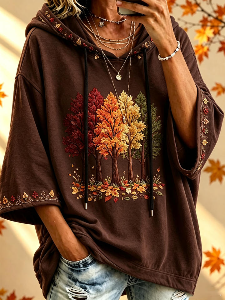 Alma | Sudadera con capucha estampada de otoño